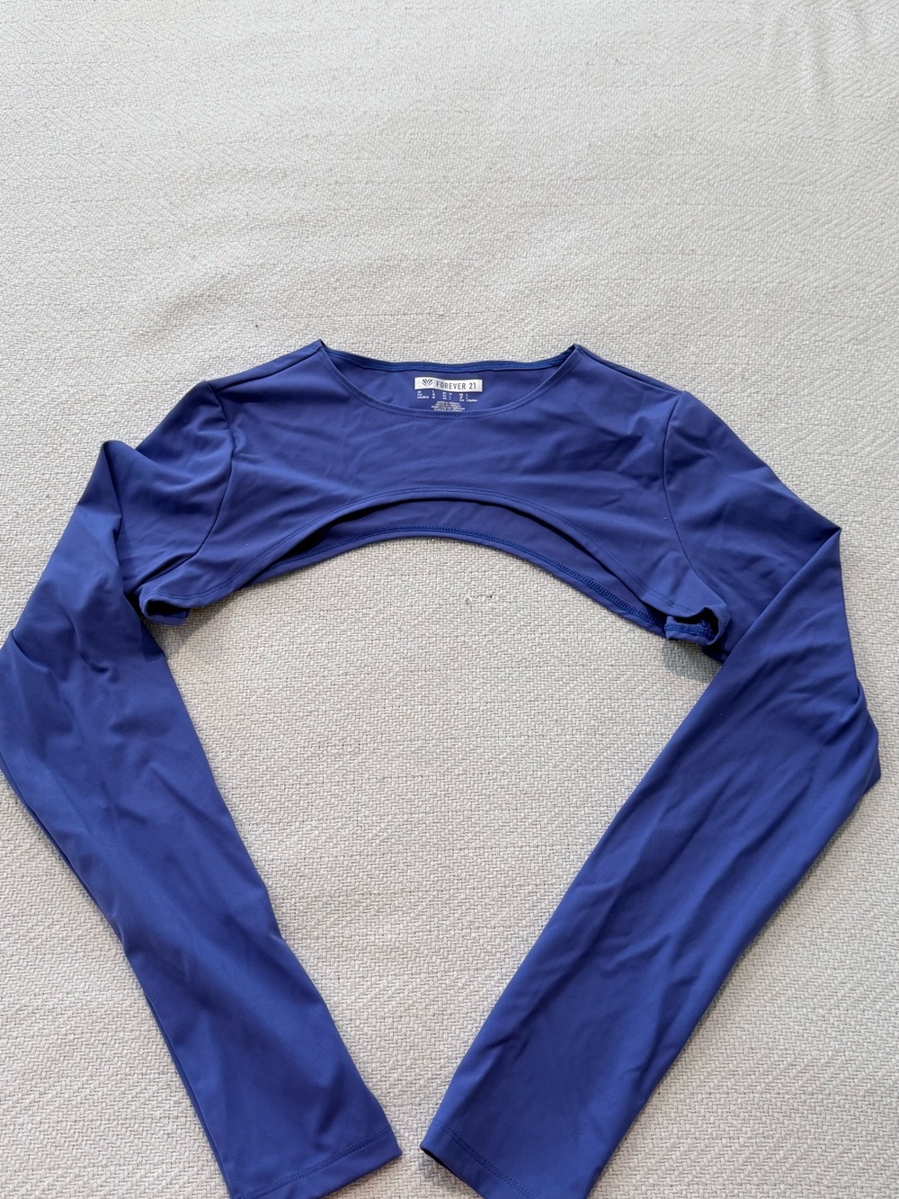 Forever 21 Purple Blue Long Sleeve Crop Shrug